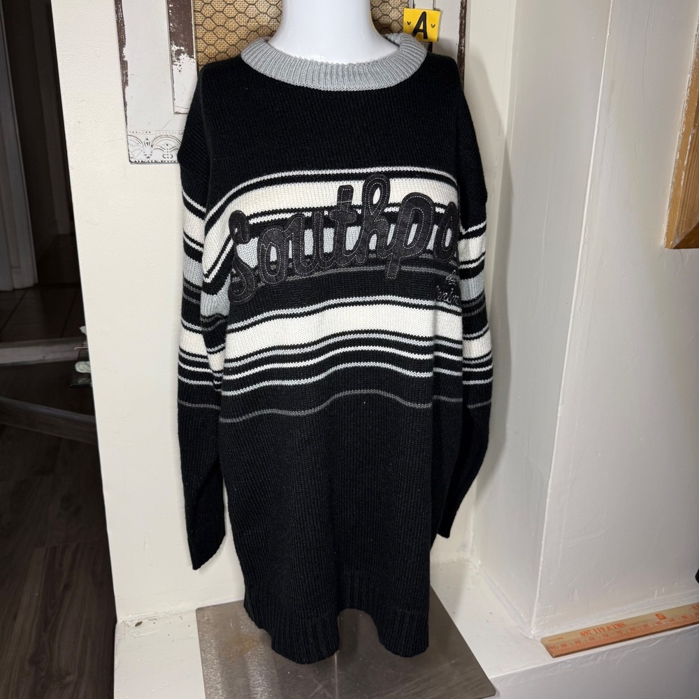 Y2K Southpole Striped Knit Sweater